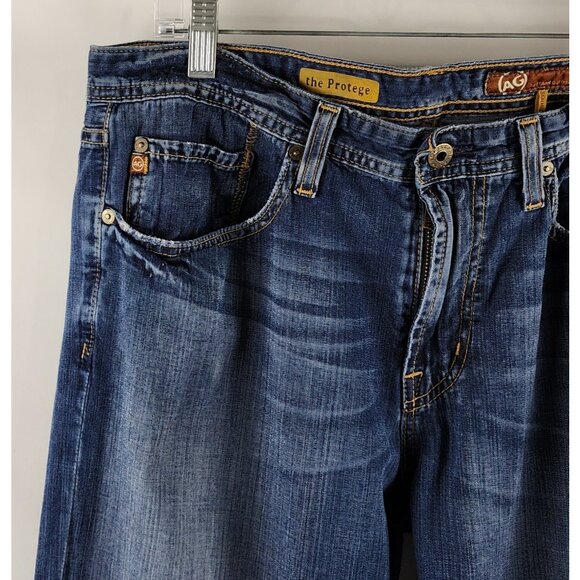 Adriano Goldschmied AG Jeans Mens 34x34 Blue The Protege Straight Leg USA - Picture 3 of 11